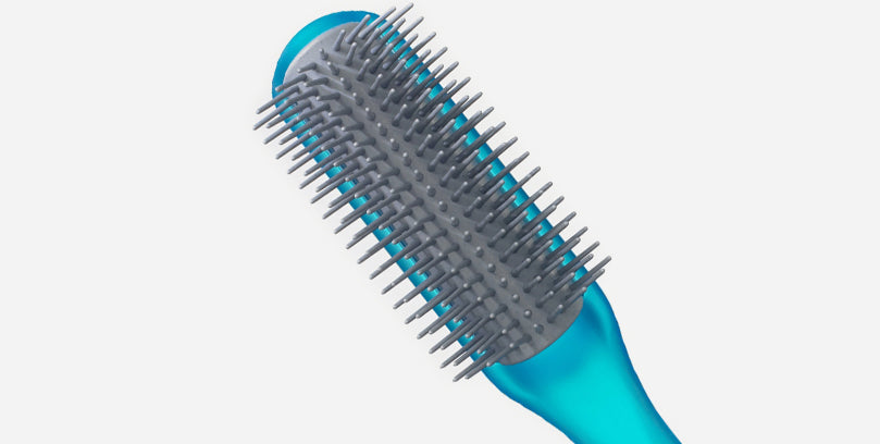 AirHedz Glo Half Round Detangling Brush in Blue - AHGLO01 BLUE